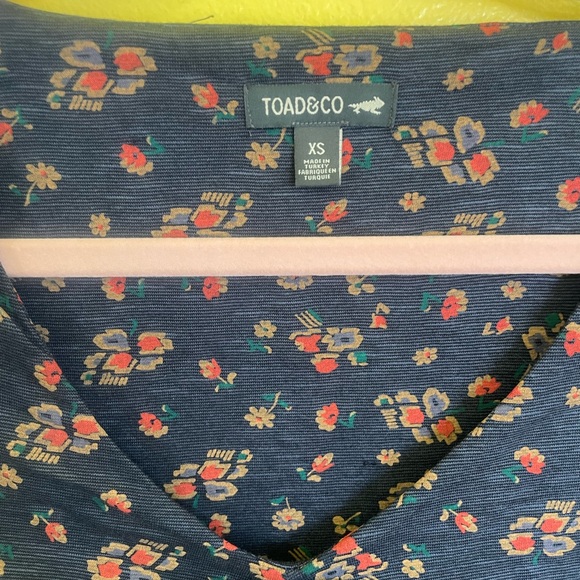 NWOT Toad&Co Navy Floral Long Sleeve Dress - Picture 2 of 3